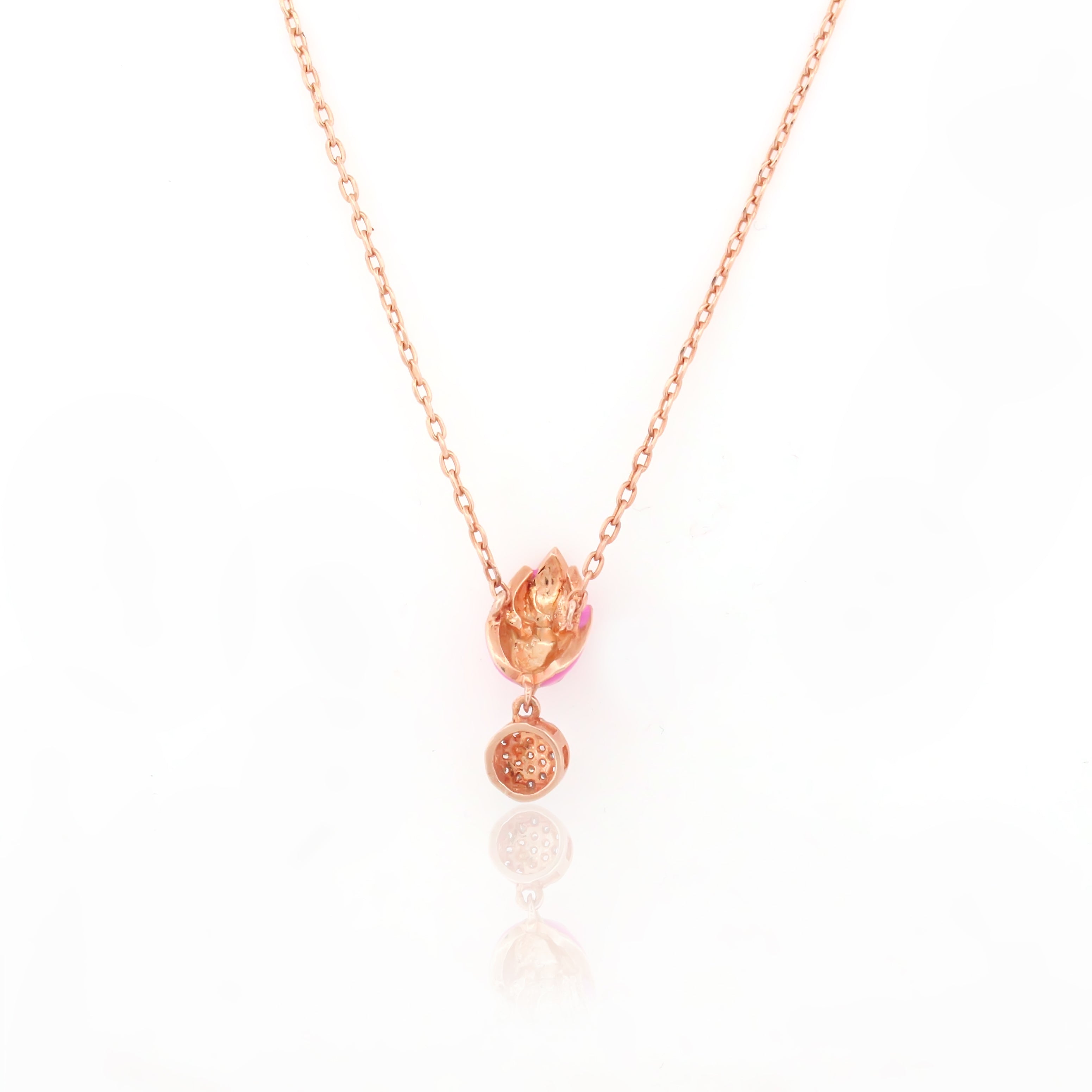 925 Sterling Silver Rose Gold CZ Stone Pendant For Women By Kesardeep